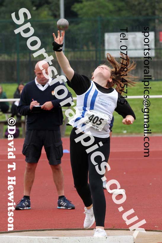 Women and Girls shot putt, 2021 North Eastern Track and Field Champs., Middesbrough. Photo: David T. Hewitson/Sports for All Pics